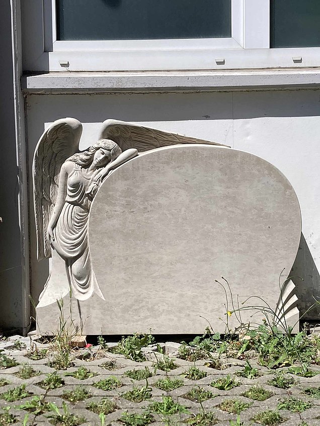 Schöne Steine Angebot Doppelgrabstein - Engel Handarbeit